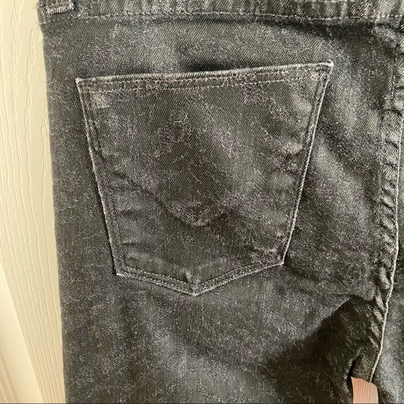HUDSON BLACK METALLIC STRIPED PRINT JEANS SIZE 27 - Picture 10 of 12